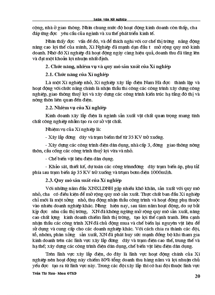 image for page Một số biện pháp nhằm nâng cao hiệu quả sử dụng vốn Sản xuất Kinh doanh ở xí nghiệp Xây lắp Điện Nam Hà