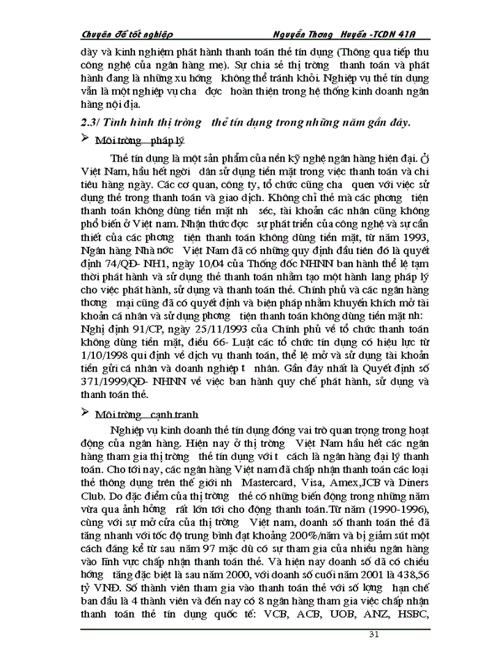 image for page Giải pháp phát triển thị trường Kinh doanh thẻ tín dụng của Ngân hàng Ngoại Thương Việt Nam