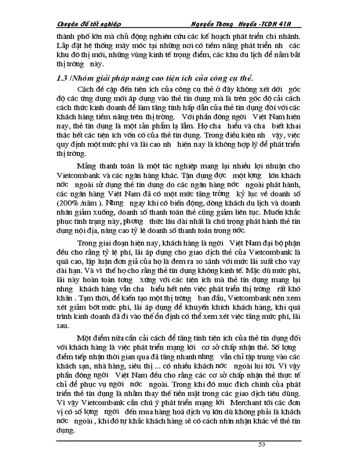 image for page Giải pháp phát triển thị trường Kinh doanh thẻ tín dụng của Ngân hàng Ngoại Thương Việt Nam