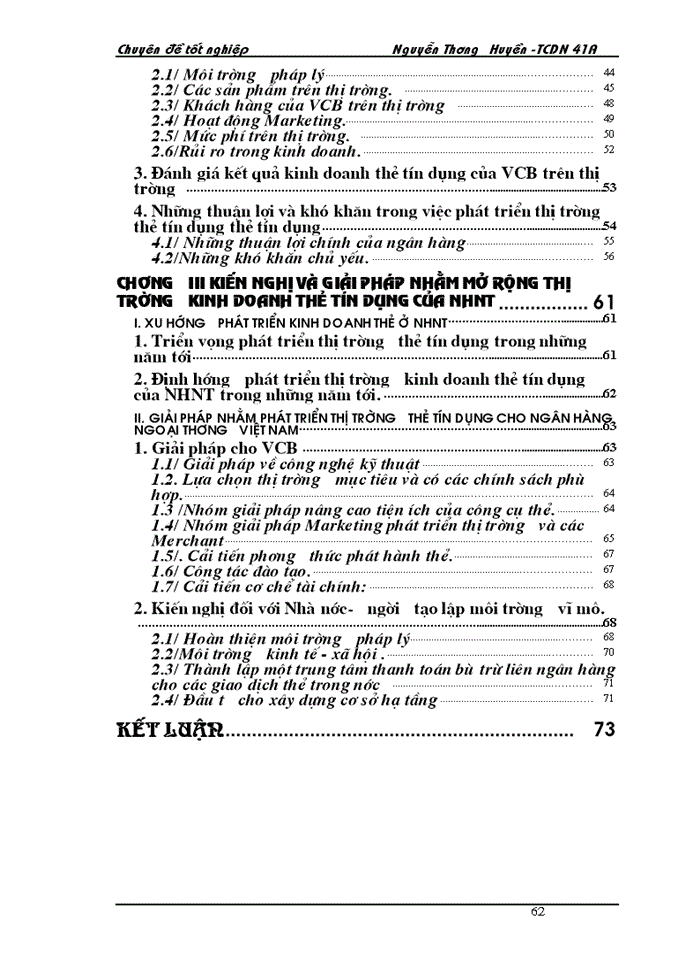 image for page Giải pháp phát triển thị trường Kinh doanh thẻ tín dụng của Ngân hàng Ngoại Thương Việt Nam