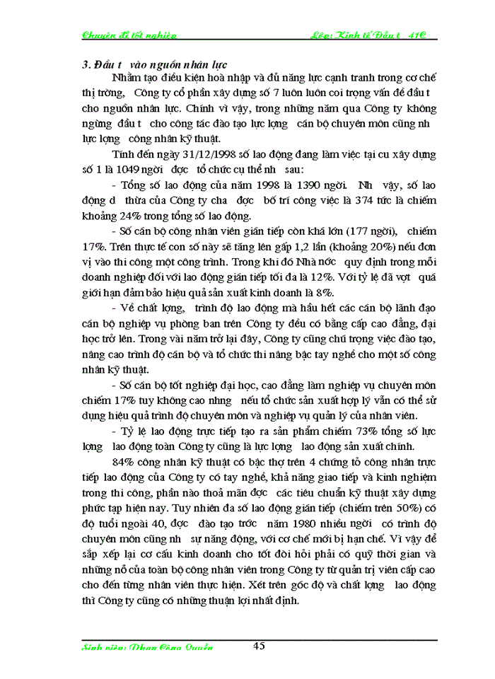 image for page Đầu tư nhằm nâng cao năng lực cạnh tranh của Công ty cổ phần Xây dựng số 7