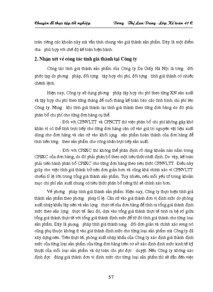 image for page Hoàn thiện hạch toán hạch toán Chi phí sản xuất và tính Giá thành sản phẩm tại Công ty Da Giầy Hà Nội