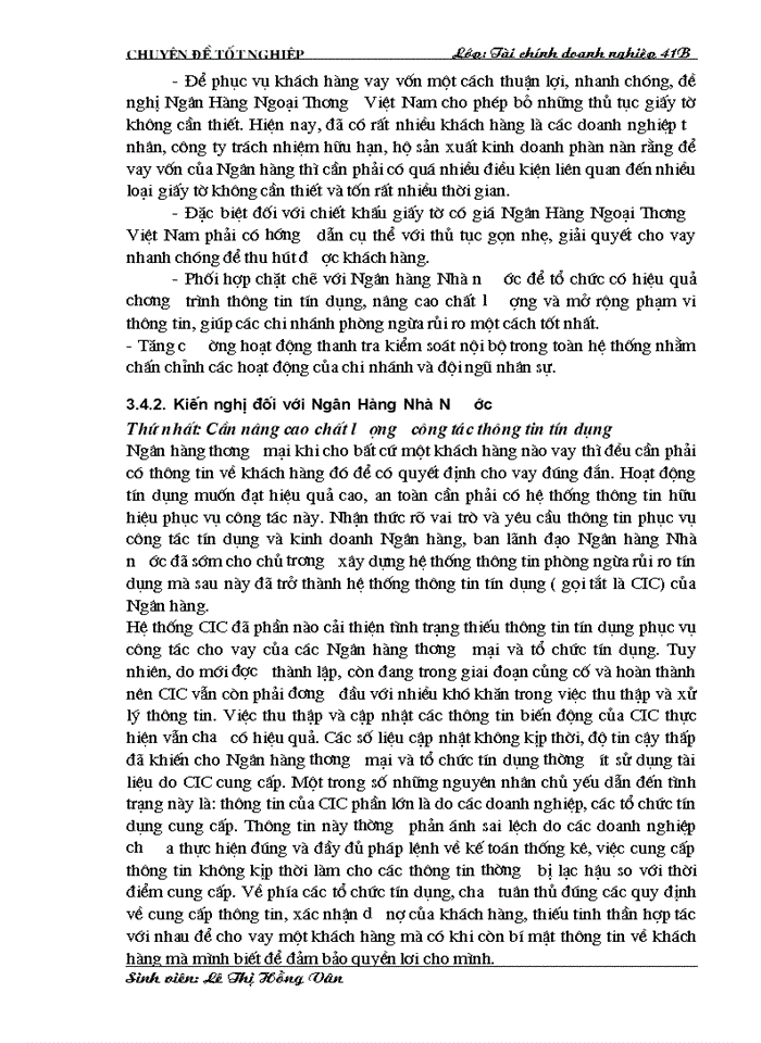 image for page Giải pháp nâng cao chất lượng tín dụng tại Ngân hàng Ngoại Thương Hà Nội