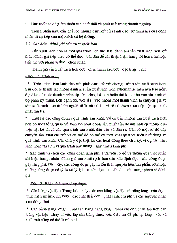image for page Nghiên cứu áp dụng mô hình sản xuất sạch hơn cho việc giảm thiểu chất thải tại phân xưởng Nhuộm Công ty Dệt 8 3