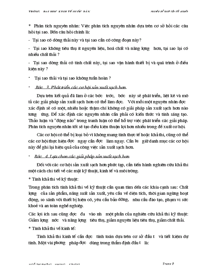 image for page Nghiên cứu áp dụng mô hình sản xuất sạch hơn cho việc giảm thiểu chất thải tại phân xưởng Nhuộm Công ty Dệt 8 3