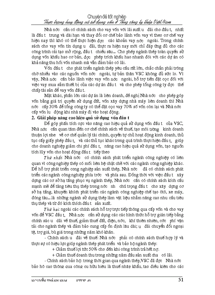 image for page Thực trạng huy động và sử dụng vốn ở Tổng Công ty Thép Việt Nam