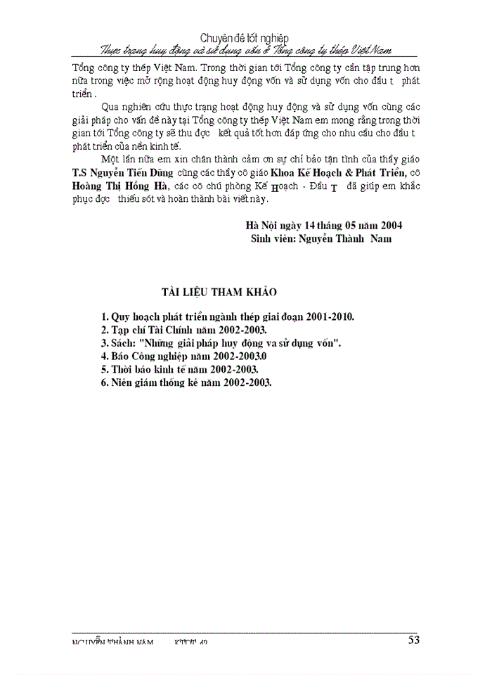 image for page Thực trạng huy động và sử dụng vốn ở Tổng Công ty Thép Việt Nam