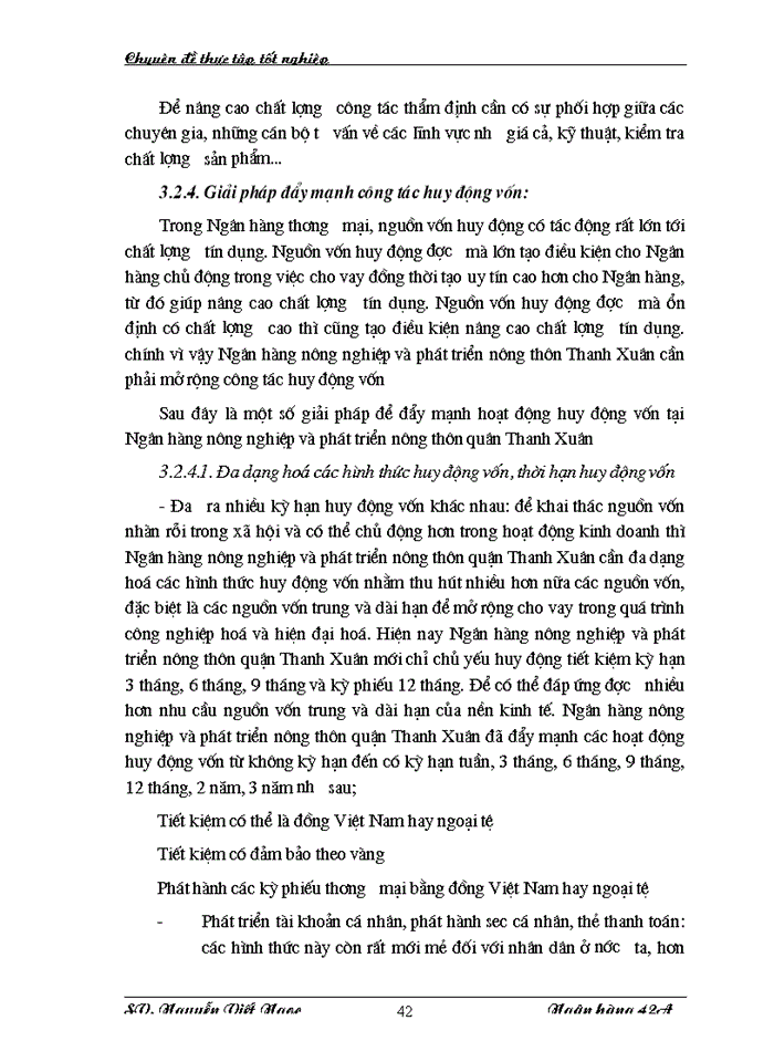 image for page Giải pháp nâng cao chất lượng tín dụng tại Ngân hàng Nông nghiệp và Phát triển Nông thôn quận Thanh Xuân