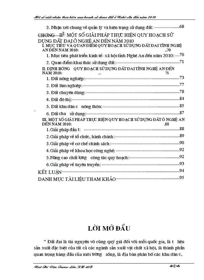 image for page Một số Giải pháp thực hiện quy hoạch sử dụng đất ở Nghệ An đến năm 2010