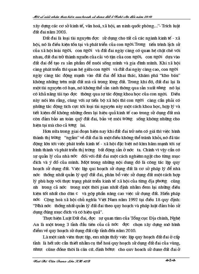 image for page Một số Giải pháp thực hiện quy hoạch sử dụng đất ở Nghệ An đến năm 2010