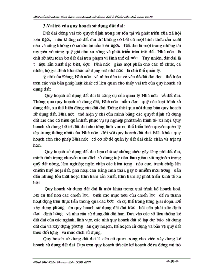 image for page Một số Giải pháp thực hiện quy hoạch sử dụng đất ở Nghệ An đến năm 2010