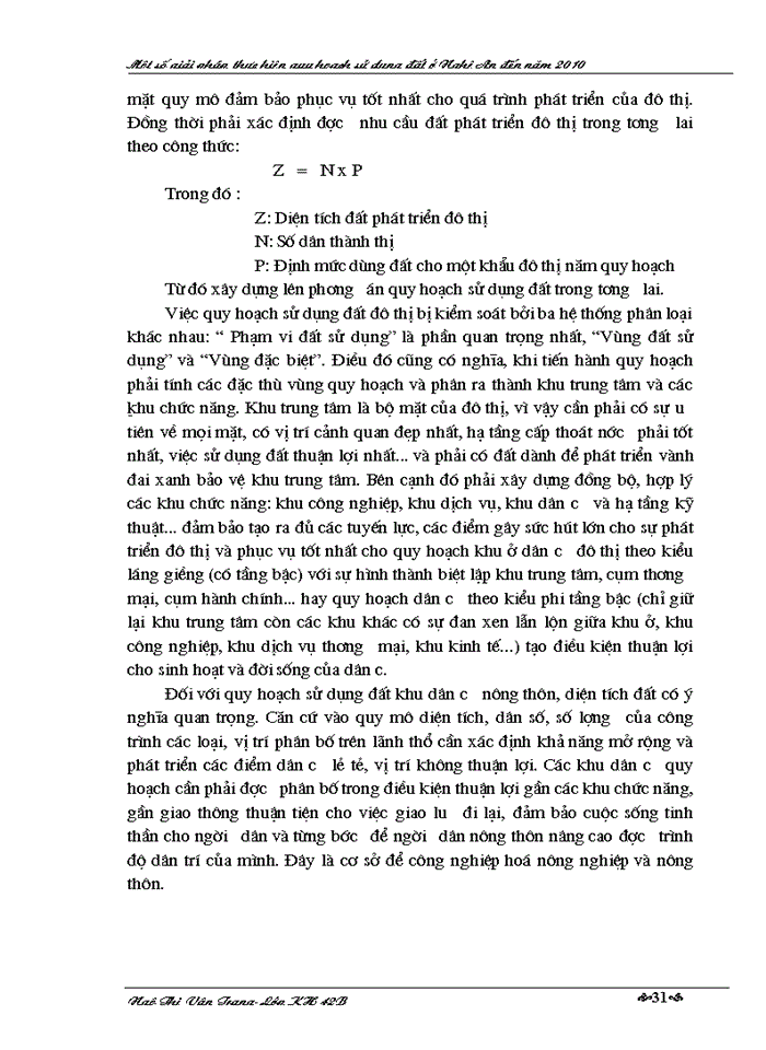 image for page Một số Giải pháp thực hiện quy hoạch sử dụng đất ở Nghệ An đến năm 2010