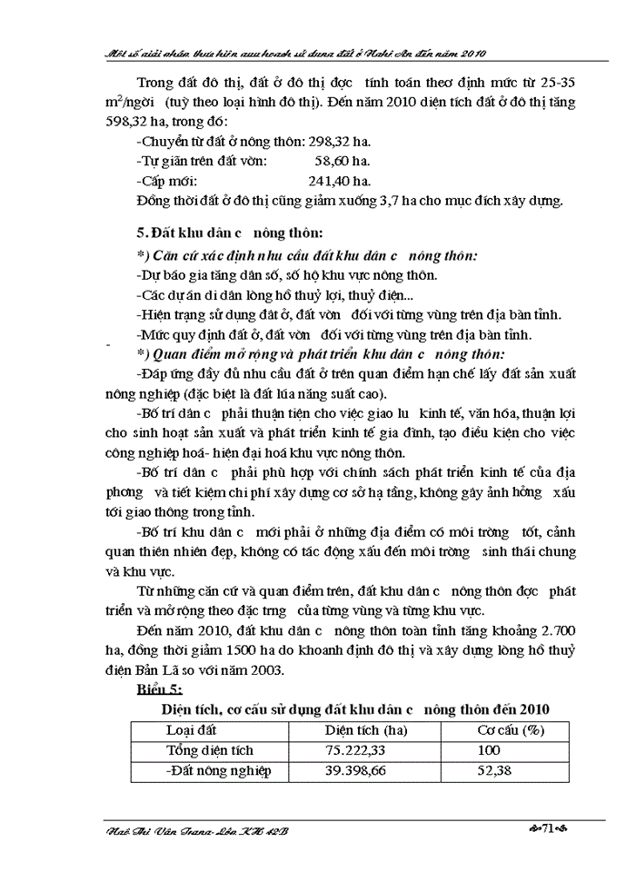 image for page Một số Giải pháp thực hiện quy hoạch sử dụng đất ở Nghệ An đến năm 2010