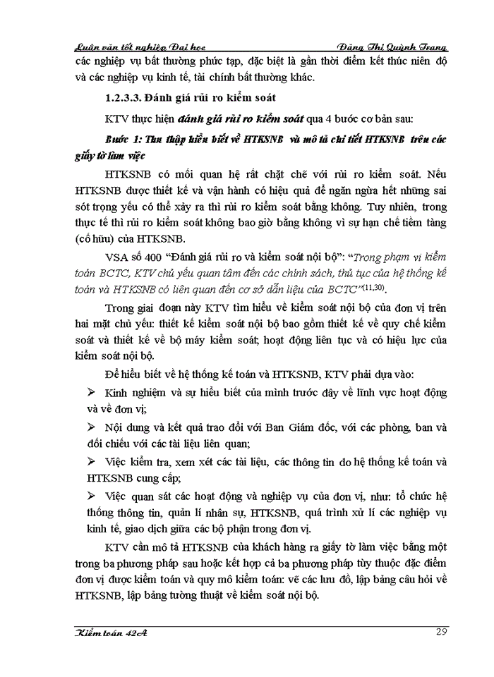 image for page Hoàn thiện quy trình đánh giá trọng yếu và rủi ro kiểm toán trong kiểm toán Báo cáo tài chính do Công ty cổ phần Kiểm toán và Tư vấn thực hiện