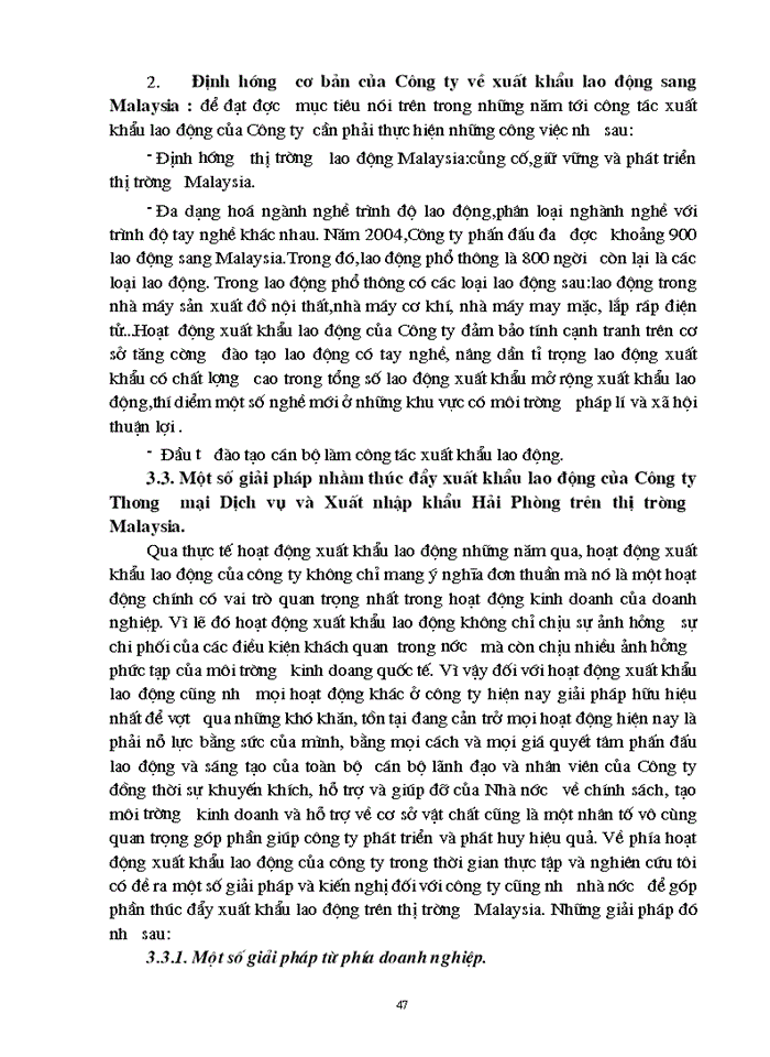 image for page Một số Giải pháp thúc đẩy Xuất khẩu lao động của Công ty Thương mại -dịch vụ và Xuất nhập khẩu Hải Phòng sang Malaysia