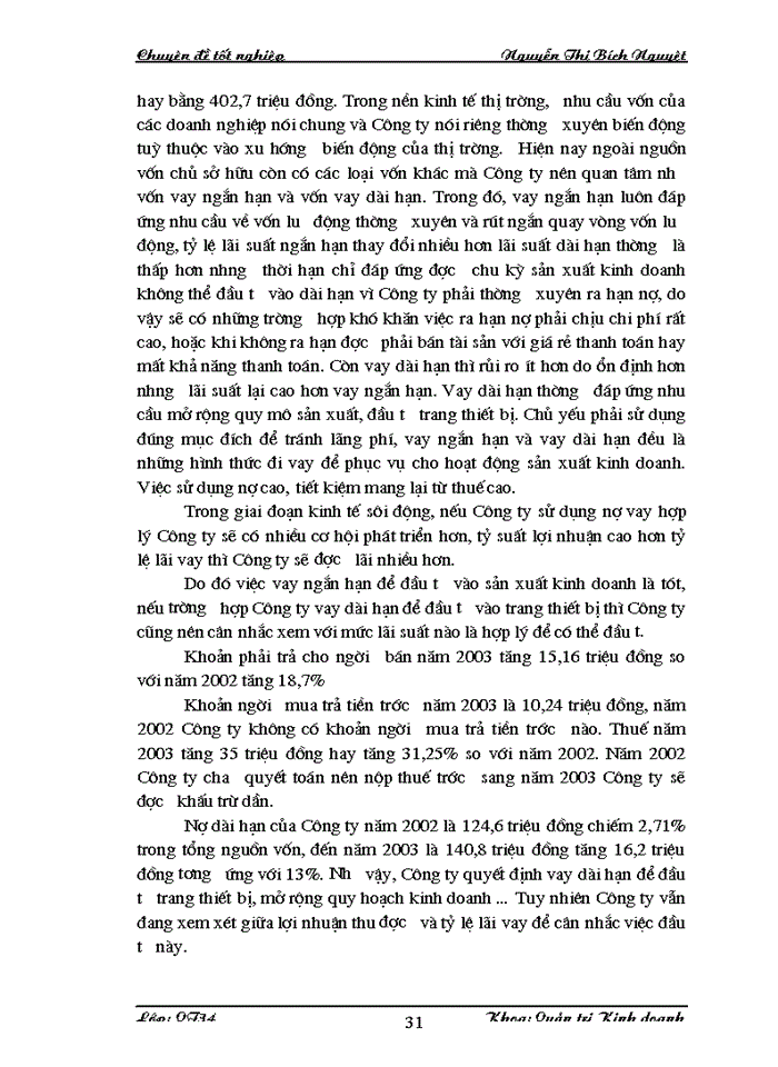 image for page Một số biện pháp nhằm nâng cao sử dụng vốn có hiệu quả tại Công ty cổ phần sản xuất và Thương mại Tây Sơn