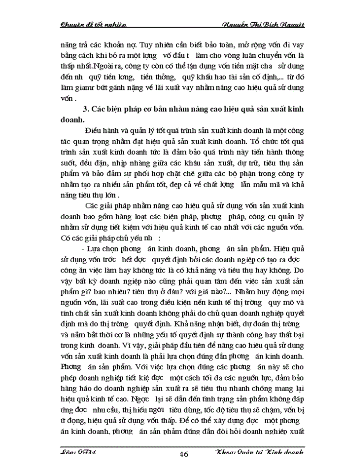 image for page Một số biện pháp nhằm nâng cao sử dụng vốn có hiệu quả tại Công ty cổ phần sản xuất và Thương mại Tây Sơn