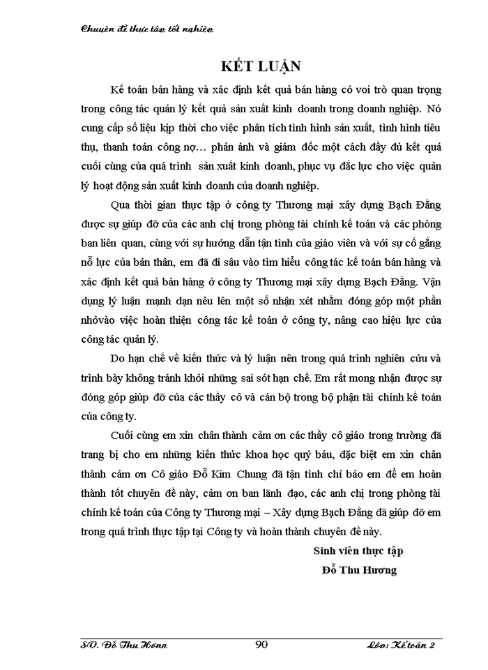 image for page THS Tổ chức công tác Kế toán doanh thu bán hàng và xác định kết quả bán hàng ở Công ty Thương mại Xây dựng Bạch Đằng