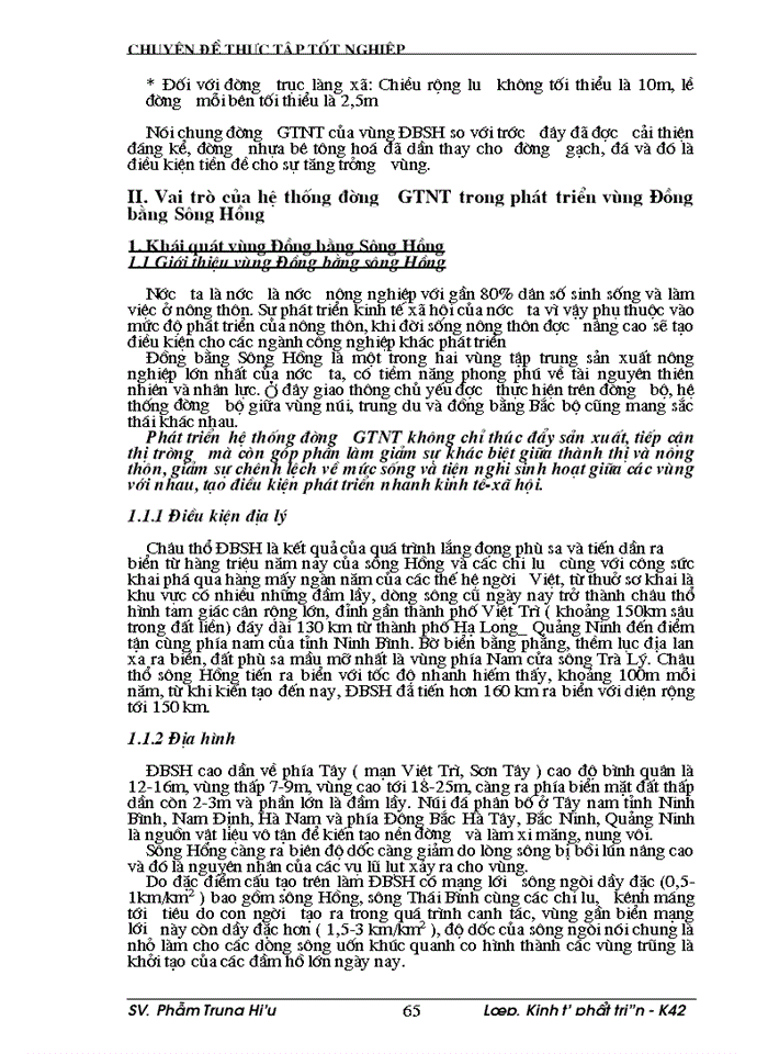 image for page Phương hướng và Giải pháp phát triển đường Giao thông Nông thôn vùng Đồng bằng Sông Hồng đến năm 2010