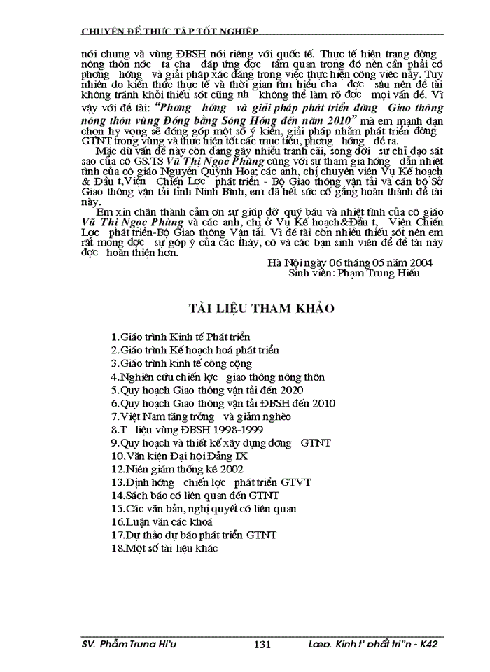 image for page Phương hướng và Giải pháp phát triển đường Giao thông Nông thôn vùng Đồng bằng Sông Hồng đến năm 2010