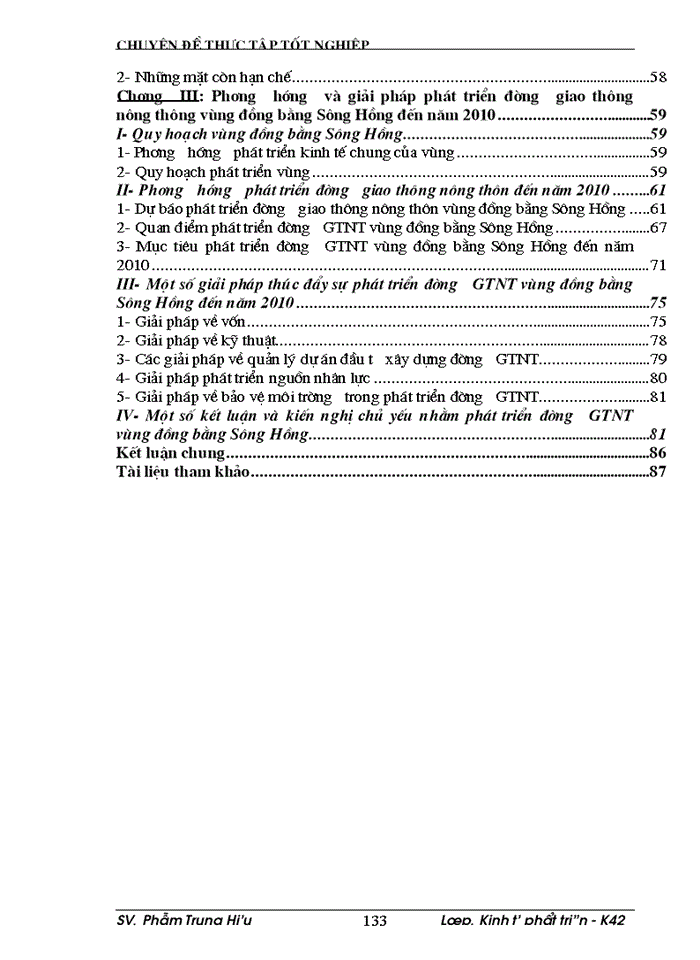 image for page Phương hướng và Giải pháp phát triển đường Giao thông Nông thôn vùng Đồng bằng Sông Hồng đến năm 2010