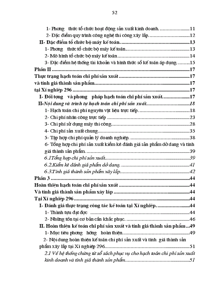 image for page Hoàn thiện Kế toán Chi phí sản xuất và tính Giá thành sản phẩm Xây lắp tại Xí nghiệp 296 - Công ty Xây dựng 319 Bộ Quốc Phòng