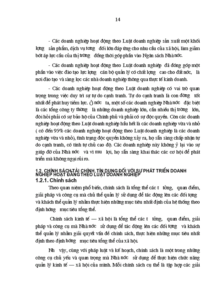 image for page Hoàn thiện chính sách tài chính tín dụng nhằm thúc đẩy sự phát triển của các Doanh nghiệp hoạt