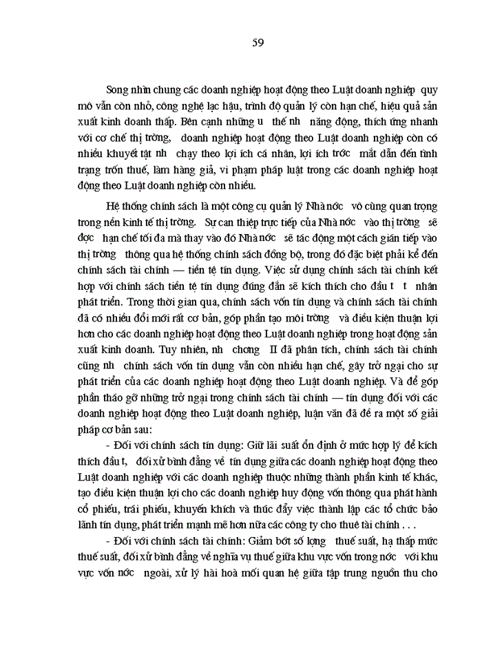 image for page Hoàn thiện chính sách tài chính tín dụng nhằm thúc đẩy sự phát triển của các Doanh nghiệp hoạt