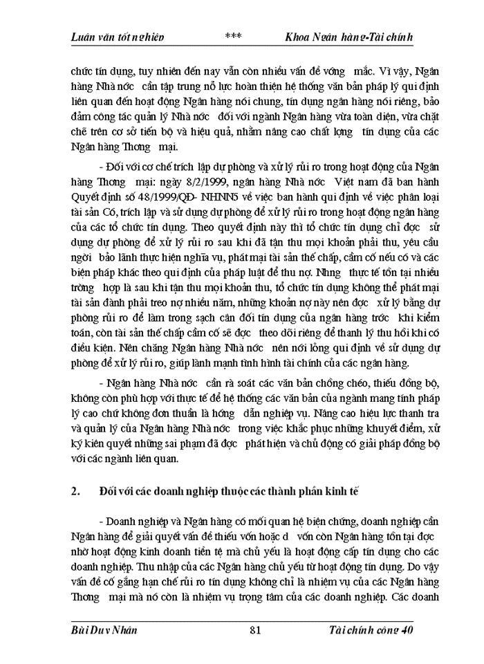 image for page Một số biện pháp phòng ngừa rủi ro tín dụng đối với Doanh nghiệp ngoài quốc doanh tại Ngân hàng Thương mại Cổ phần Quân Đội Việt Nam từ năm