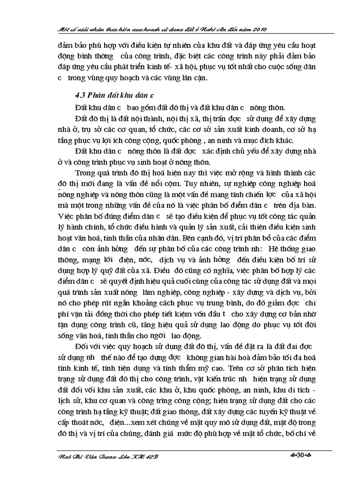 image for page Một số Giải pháp thực hiện quy hoạch sử dụng đất ở Nghệ An đến năm 2010