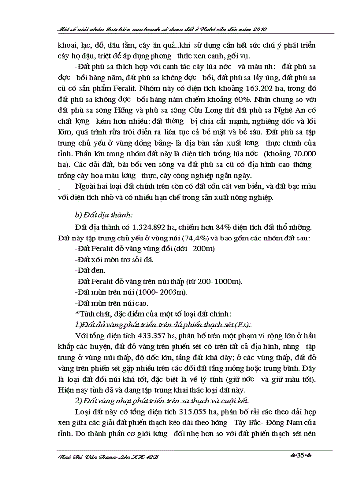 image for page Một số Giải pháp thực hiện quy hoạch sử dụng đất ở Nghệ An đến năm 2010