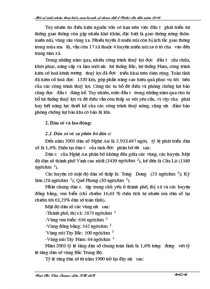 image for page Một số Giải pháp thực hiện quy hoạch sử dụng đất ở Nghệ An đến năm 2010