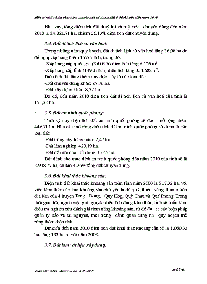 image for page Một số Giải pháp thực hiện quy hoạch sử dụng đất ở Nghệ An đến năm 2010