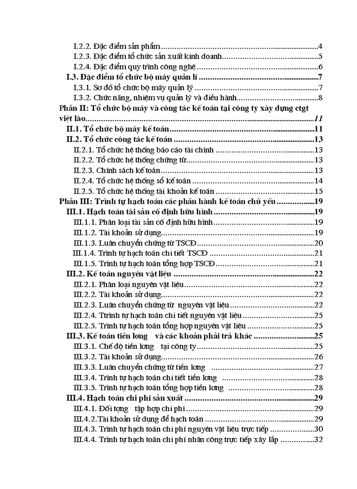 image for page Đặc điểm tổ chức bộ máy và công tác Kế toán tại Công ty Xây dựng CTGT Việt Lào