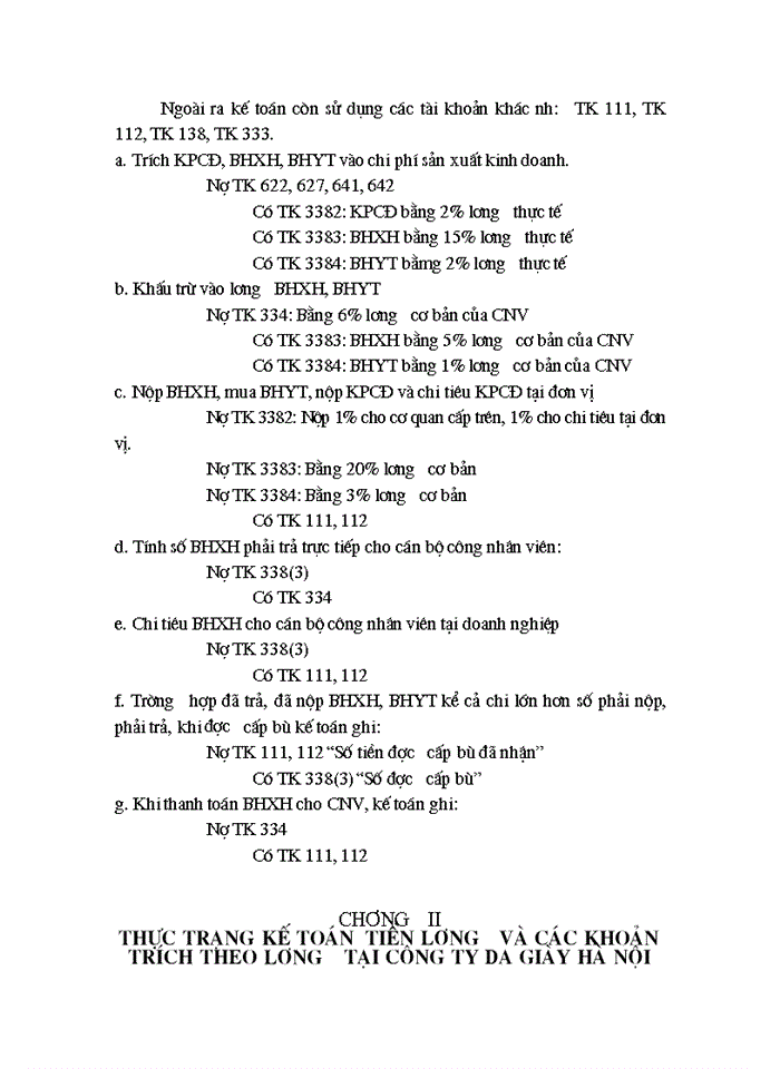 image for page Tổ chức Kế toán tiền lương và các khoản trích theo lương tại Công ty Da giày Hà Nội