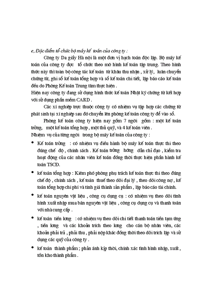 image for page Tổ chức Kế toán tiền lương và các khoản trích theo lương tại Công ty Da giày Hà Nội