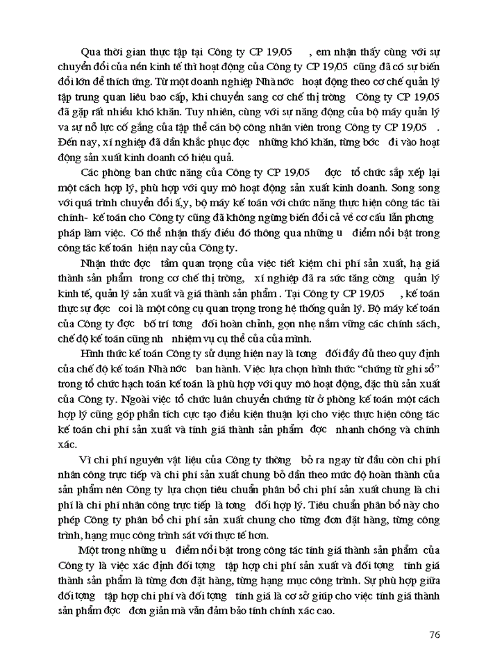 image for page Tổ chức công tác Kế toán tập hợp Chi phí sản xuất và tính Giá thành sản phẩm ở Công ty Cổ Phần 19-5 Đoan Hùng Phú Thọ