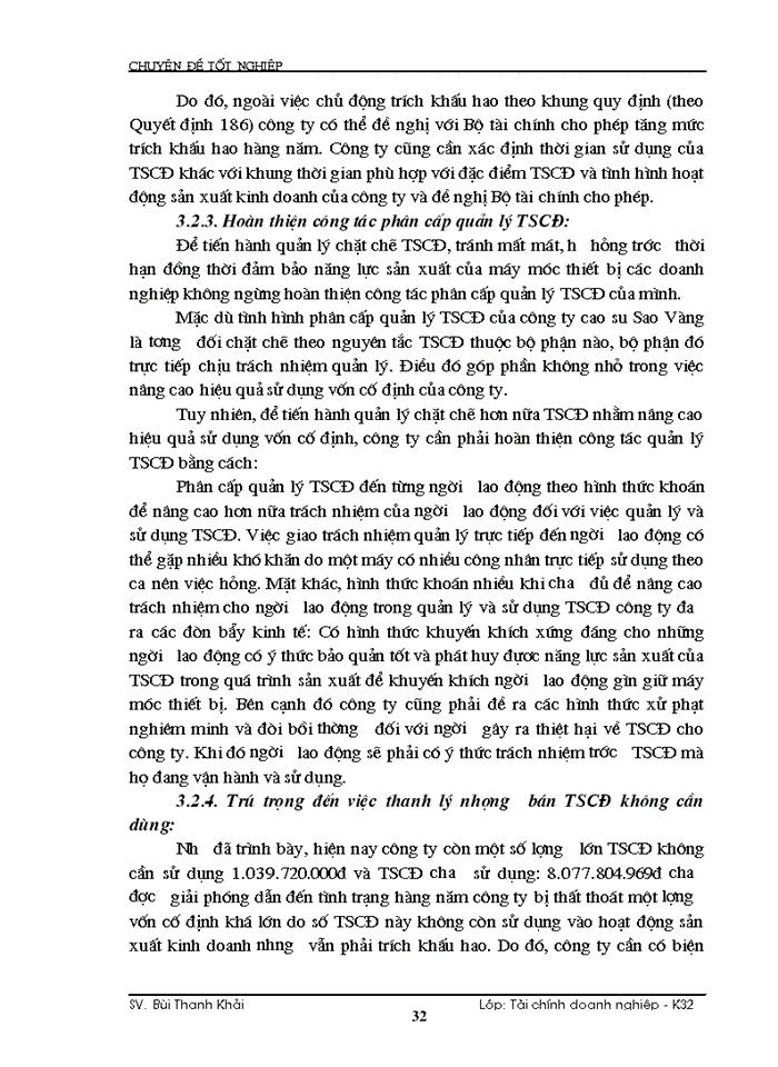 image for page Giải pháp nhằm nâng cao hiệu quả sử dụng Vốn cố định ở tại Công ty cao su Sao Vàng