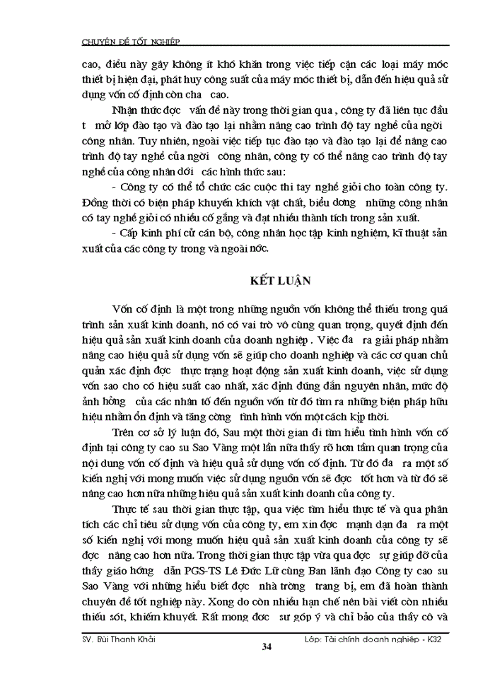 image for page Giải pháp nhằm nâng cao hiệu quả sử dụng Vốn cố định ở tại Công ty cao su Sao Vàng