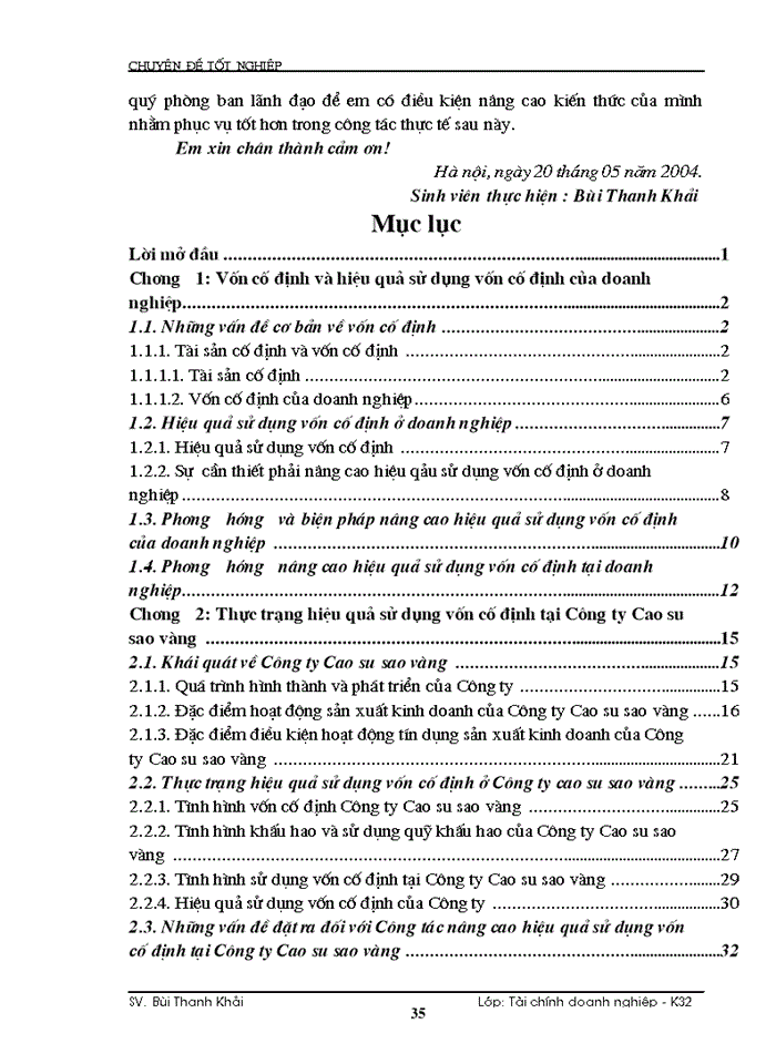 image for page Giải pháp nhằm nâng cao hiệu quả sử dụng Vốn cố định ở tại Công ty cao su Sao Vàng