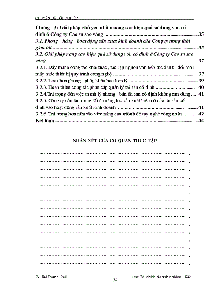 image for page Giải pháp nhằm nâng cao hiệu quả sử dụng Vốn cố định ở tại Công ty cao su Sao Vàng