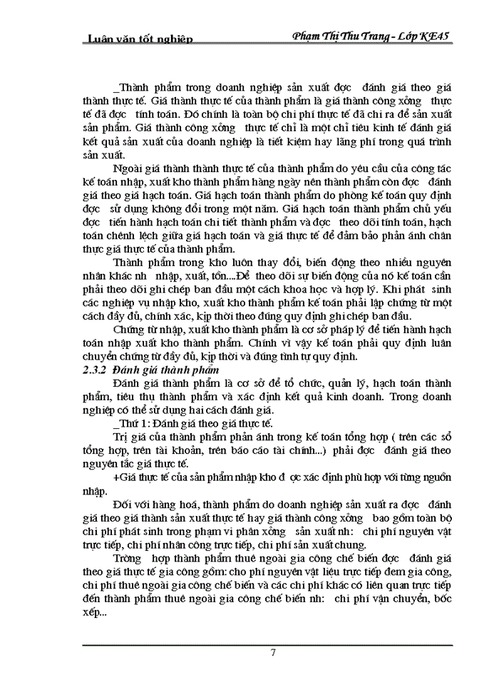 image for page Hạch toán thành phẩm và Tiêu thụ Thành phẩm tại xí nghiệp Dược phẩm 120 Bộ Quốc Phòng