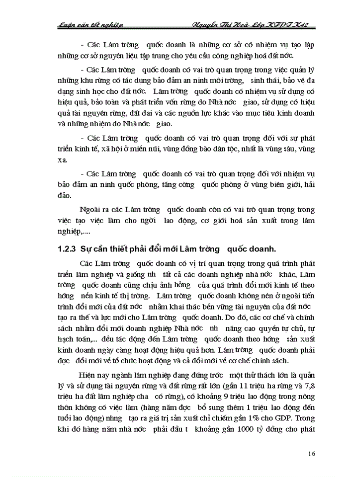 image for page Thực trạng và những Giải pháp chủ yếu nhằm hoàn thiện cơ chế chính sách đối với các Lâm trường quốc doanh trong giai đoạn đến 2010