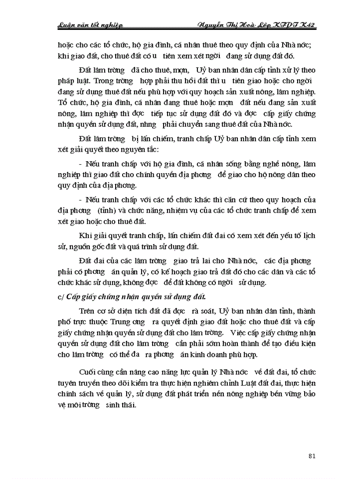image for page Thực trạng và những Giải pháp chủ yếu nhằm hoàn thiện cơ chế chính sách đối với các Lâm trường quốc doanh trong giai đoạn đến 2010