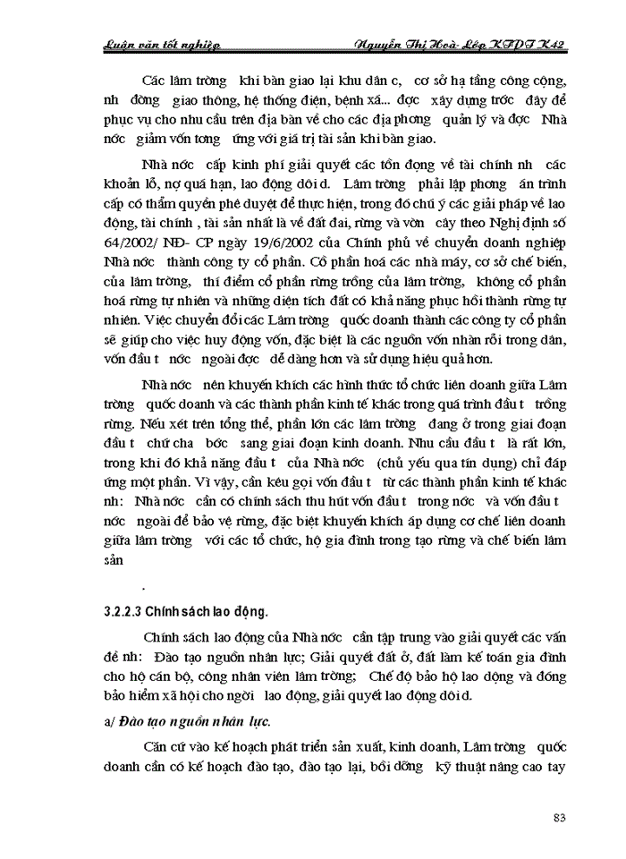 image for page Thực trạng và những Giải pháp chủ yếu nhằm hoàn thiện cơ chế chính sách đối với các Lâm trường quốc doanh trong giai đoạn đến 2010