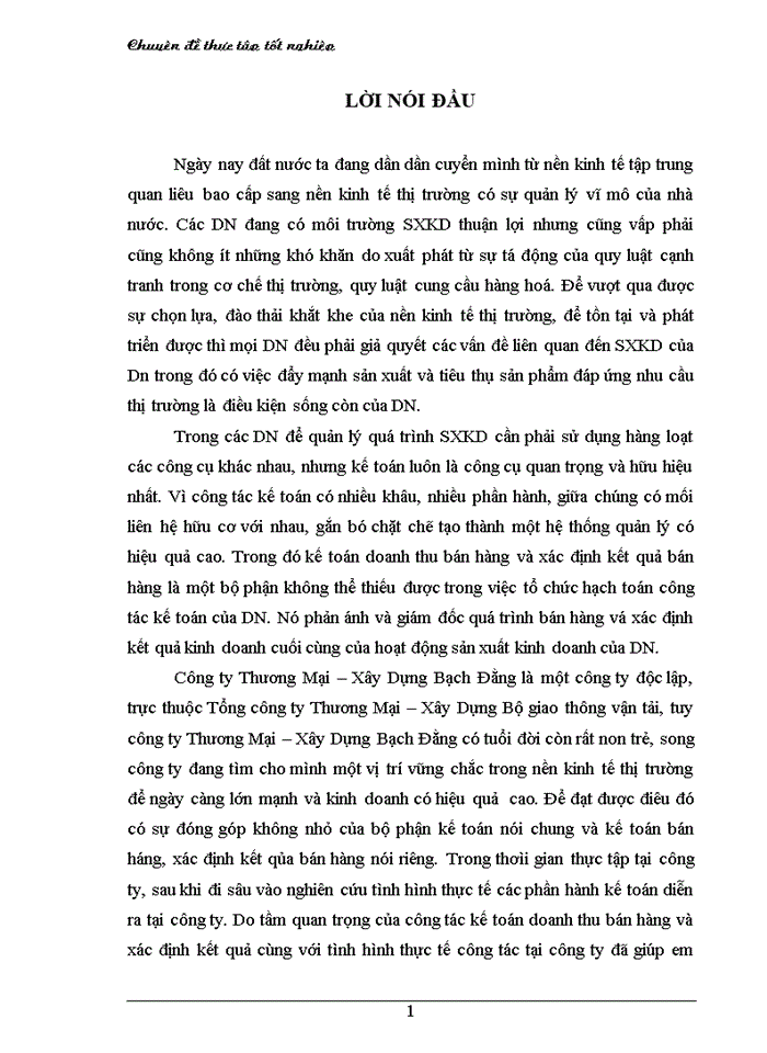 image for page THS Tổ chức công tác Kế toán doanh thu bán hàng và xác định kết quả bán hàng ở Công ty Thương mại Xây dựng Bạch Đằng