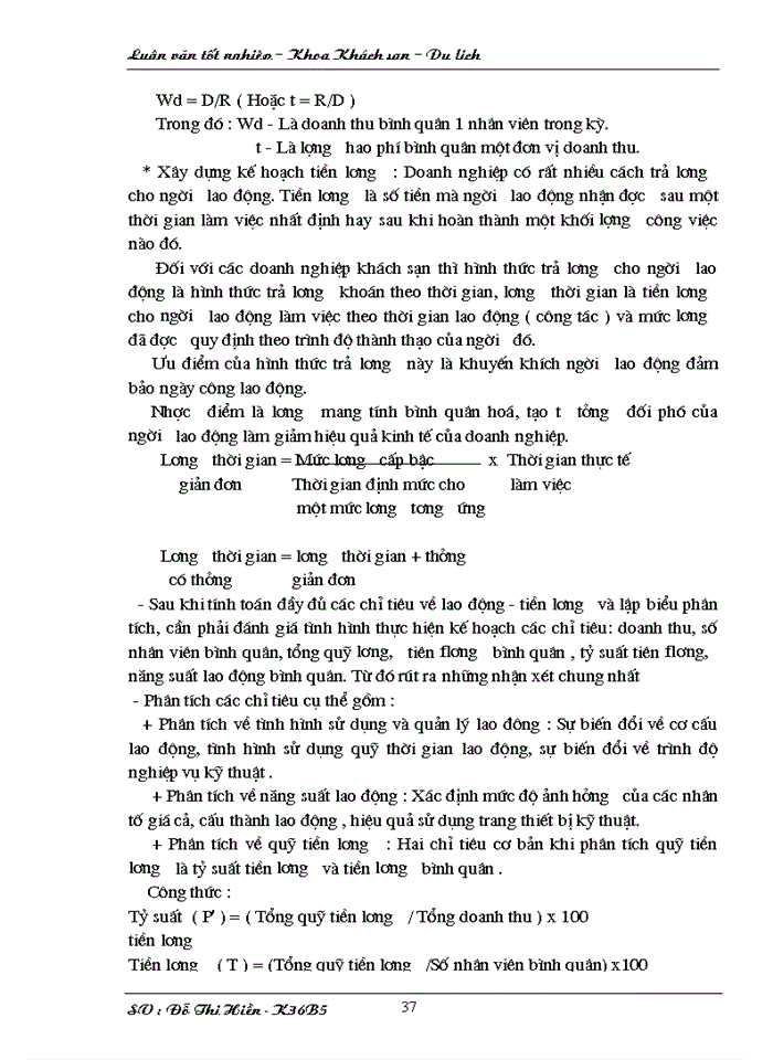 image for page Hoàn thiện công tác kế hoạch hoá hoạt động Kinh doanh tại khách sạn Hoà Bình
