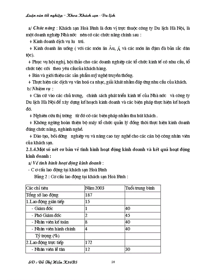 image for page Một số đề xuất nhằm hoàn thiện công tác kế hoạch hoá Giải pháp và đề Kinh doanh tại khách sạn Hoà Bình