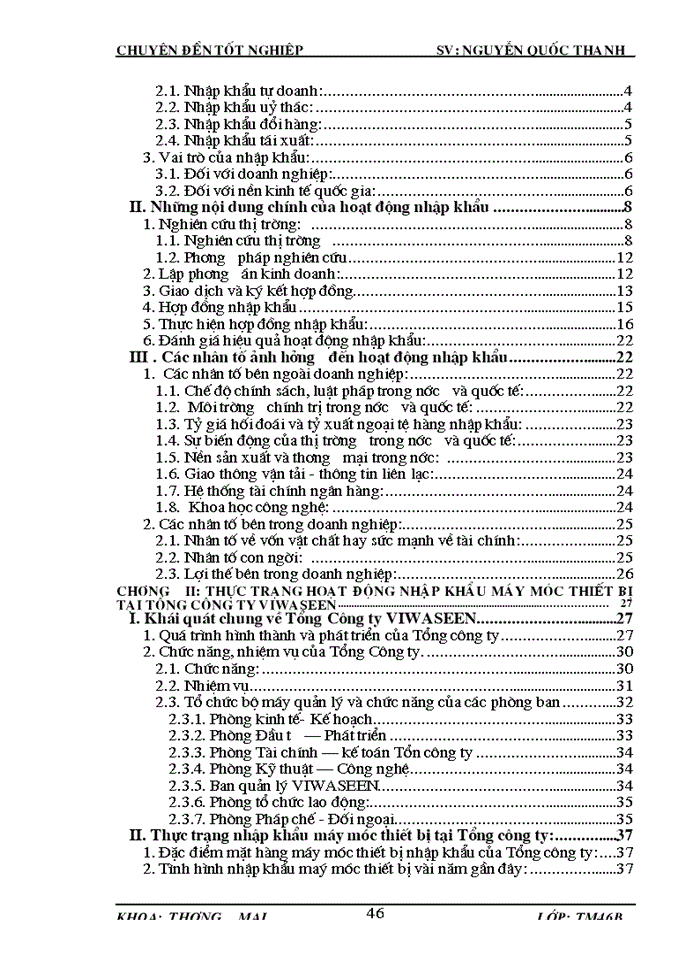 image for page Hoàn thiện hoạt động Nhập khẩu máy móc thiết bị tại Tổng Công ty đầu tư Xây dựng cấp thoát nước và môi trường Việt Nam VIWASEEN