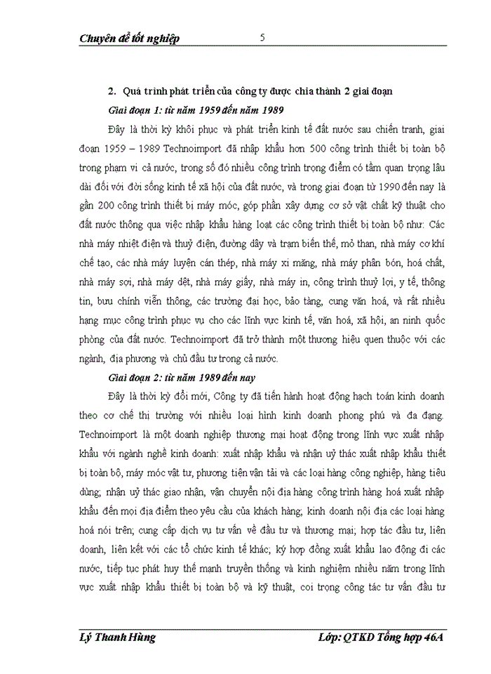Thực trạng và Giải pháp nhằm nâng cao hiệu quả Nhập khẩu thiết bị toàn bộ tại Công ty Xuất nhập khẩu thiết bị toàn bộ và kỹ thuật Technoimport
